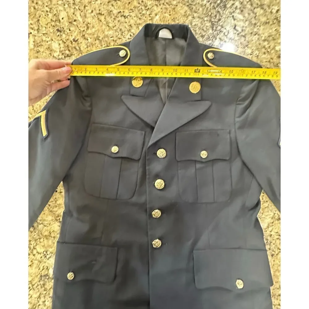 United States Army Service Uniform Dress Blue 450 ASU Jacket Coat Poly Wool 37RC
